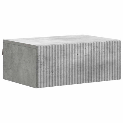 Wandbeugel Bedkast met lade 2 pcs Betongrijs 49 x 34,5 x 20 cm