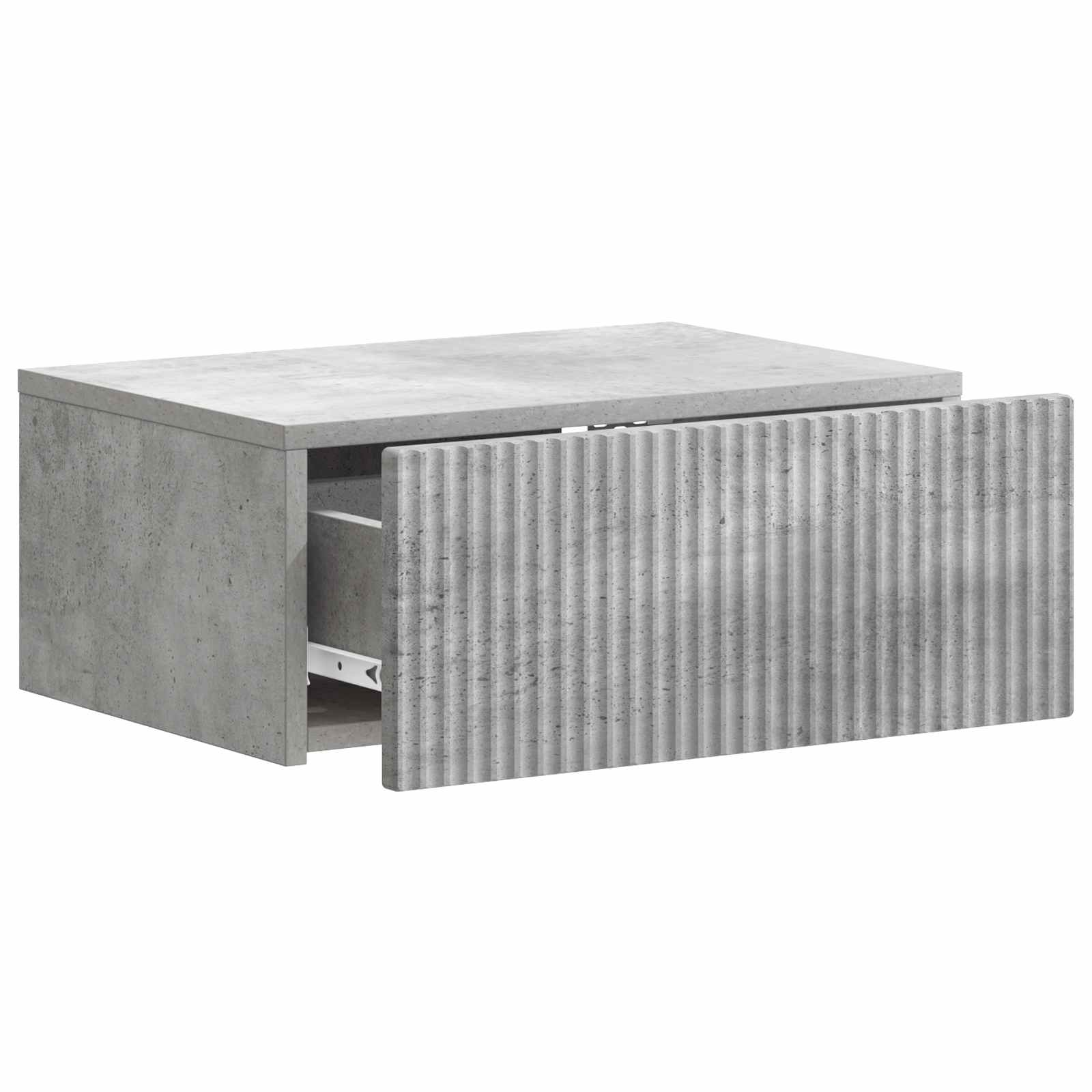 Wandbeugel Bedkast met lade 2 pcs Betongrijs 49 x 34,5 x 20 cm