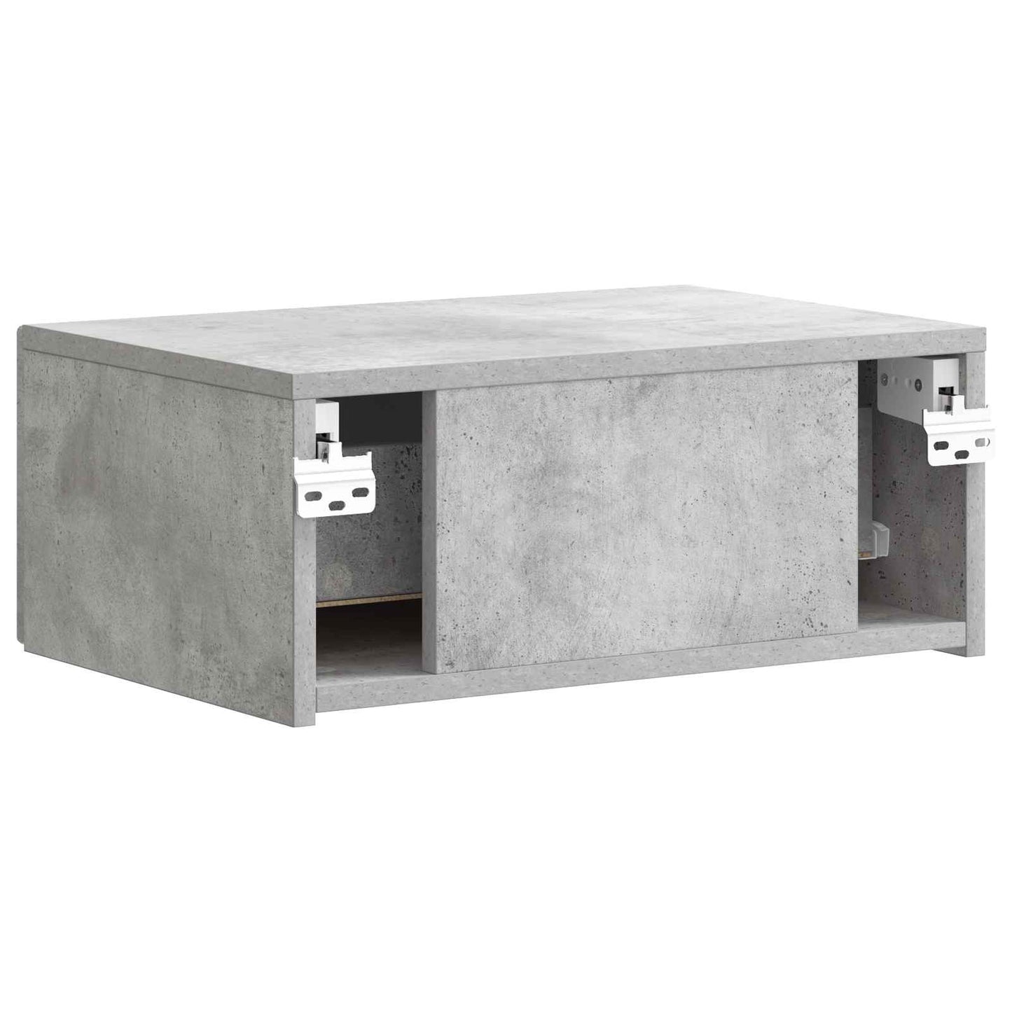 Wandbeugel Bedkast met lade 2 pcs Betongrijs 49 x 34,5 x 20 cm