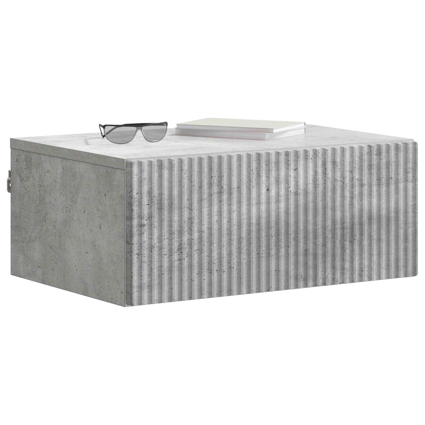 Wandbeugel Bedkast met lade 2 pcs Betongrijs 49 x 34,5 x 20 cm