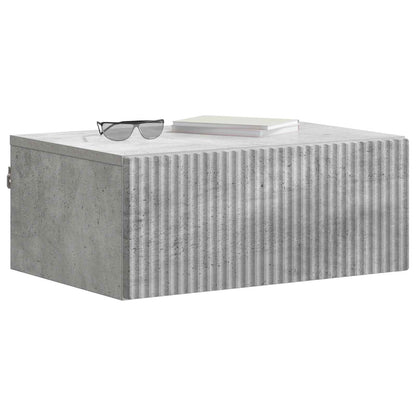 Wandbeugel Bedkast met lade 2 pcs Betongrijs 49 x 34,5 x 20 cm