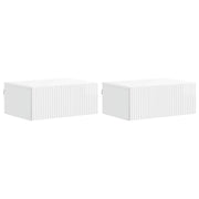 Nachtkastje muurmontage 2 stuks hoogglans wit 49x34,5x20 cm
