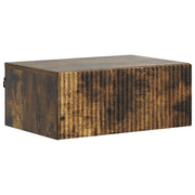 Nachtkastje 49x34.5x20 cm bewerkt hout gerookt eiken
