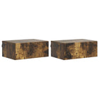 Wandkastje 49x34.5x20 cm bewerkt hout gerookt eiken