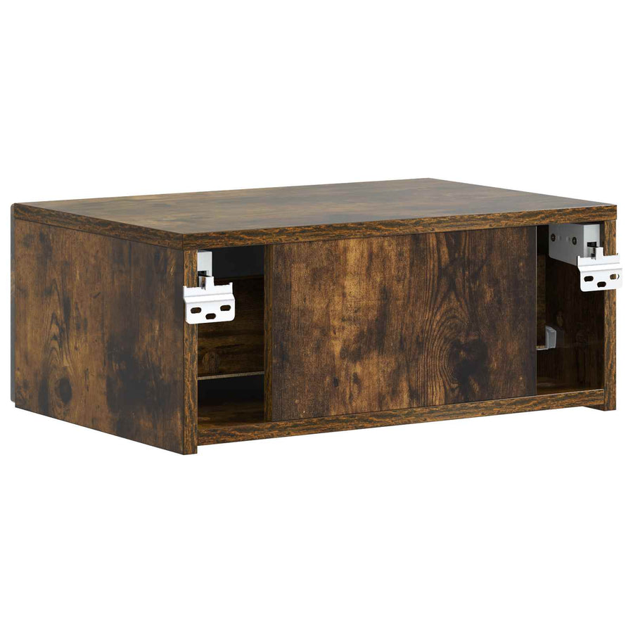 Wandbeugel Bedkast 2 pcs Gerookt eiken 49 x 34,5 x 20 cm