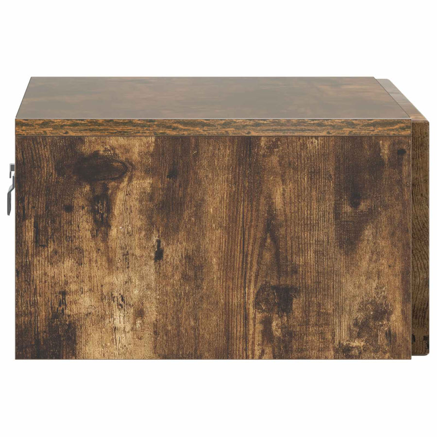 Wandbeugel Bedkast 2 pcs Gerookt eiken 49 x 34,5 x 20 cm