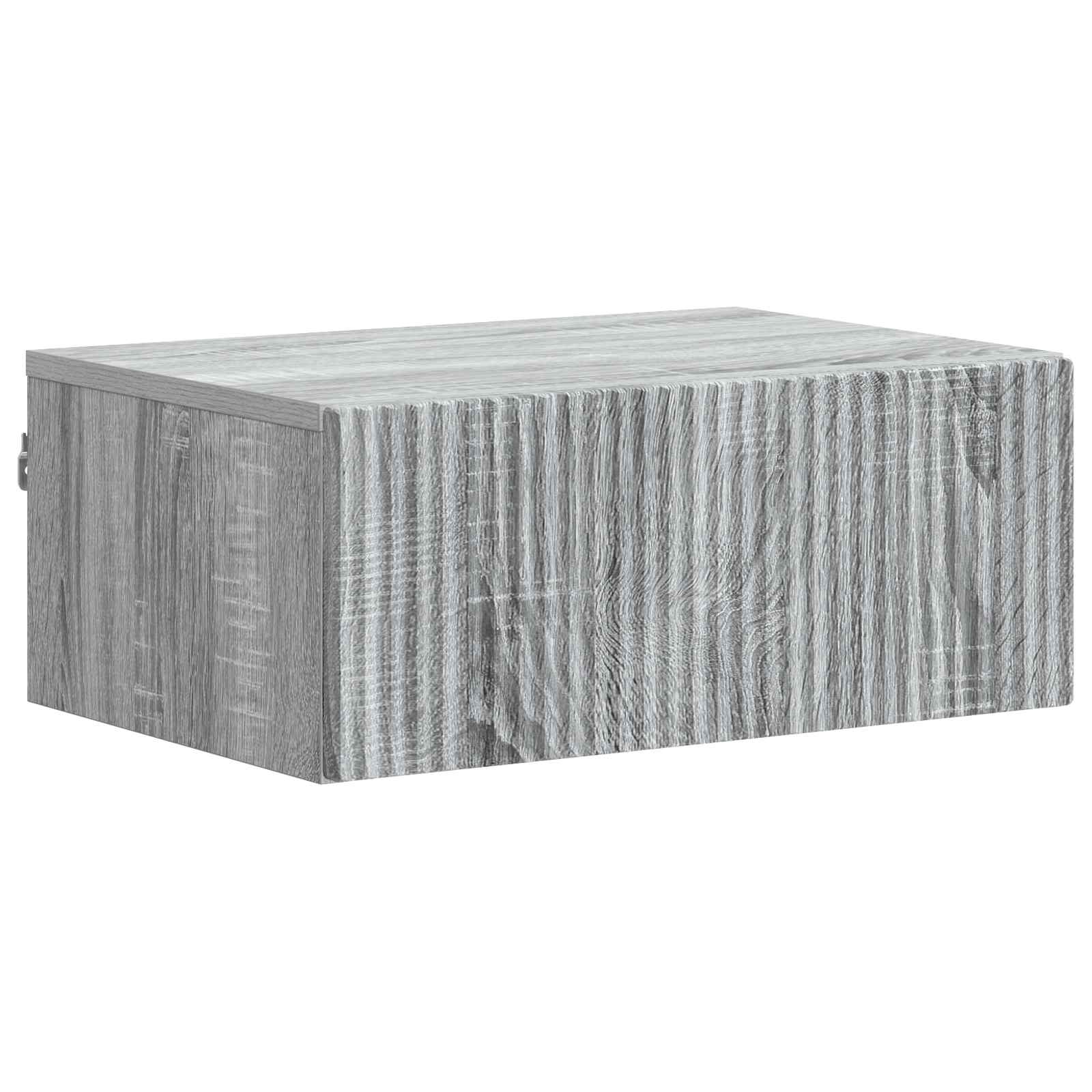 Wandbeugel Bedkast Grijs sonoma 49 x 34,5 x 20 cm Bewerkt hout