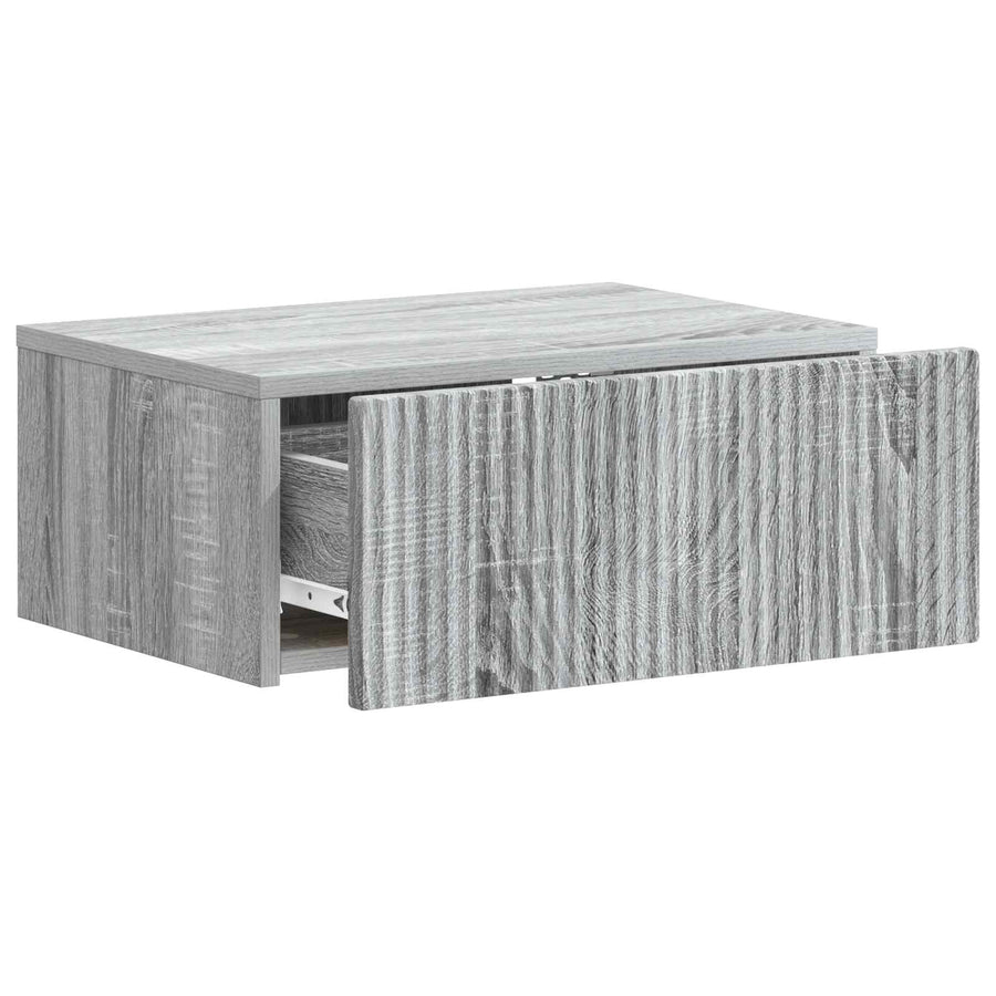 Wandbeugel Bedkast Grijs sonoma 49 x 34,5 x 20 cm Bewerkt hout