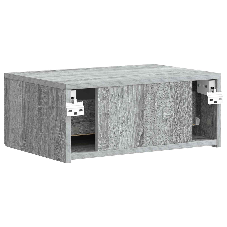 Wandbeugel Bedkast 2 pcs Grijs sonoma 49 x 34,5 x 20 cm