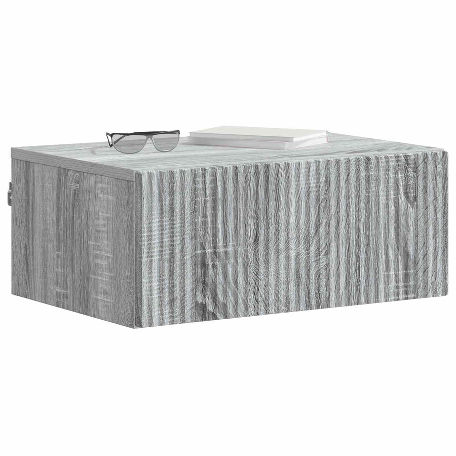 Wandbeugel Bedkast 2 pcs Grijs sonoma 49 x 34,5 x 20 cm