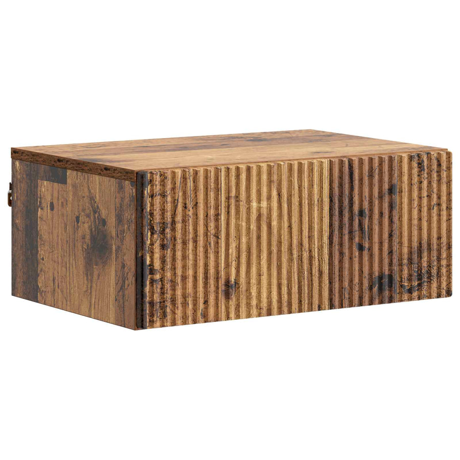 Wandbeugel Bedkast Oud hout 49 x 34,5 x 20 cm Bewerkt hout