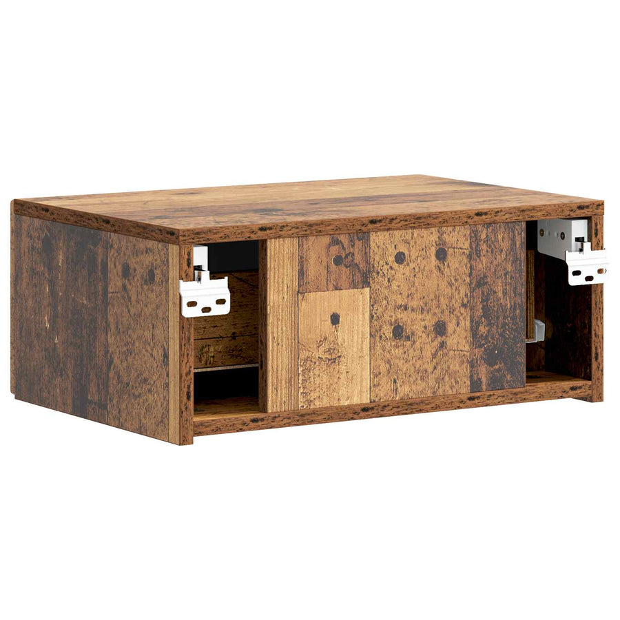 Wandbeugel Bedkast Oud hout 49 x 34,5 x 20 cm Bewerkt hout