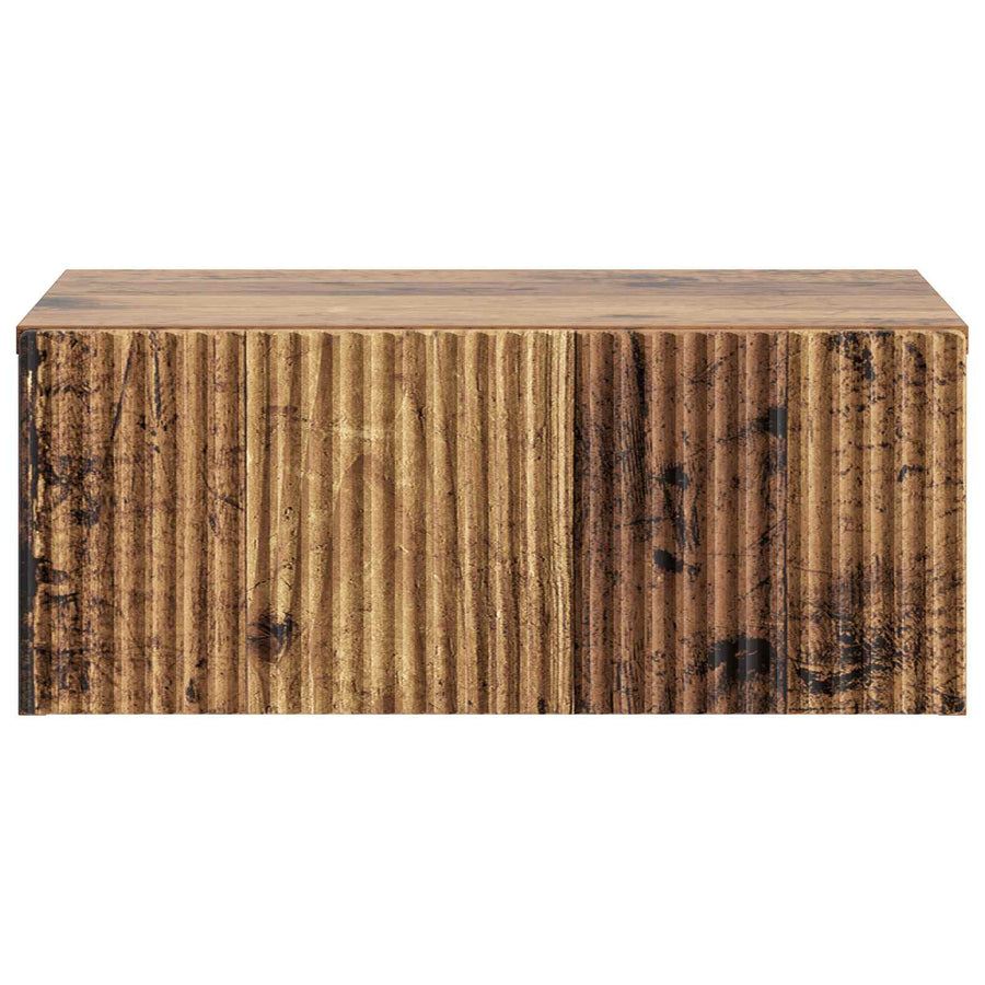 Wandbeugel Bedkast Oud hout 49 x 34,5 x 20 cm Bewerkt hout
