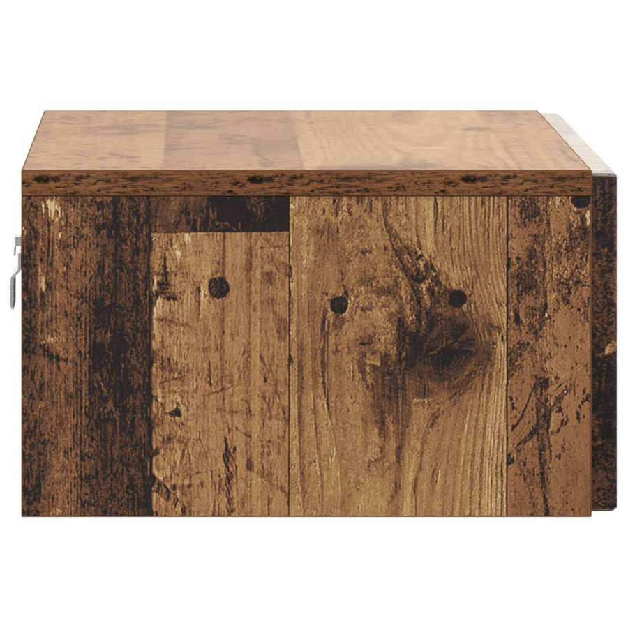 Wandbeugel Bedkast Oud hout 49 x 34,5 x 20 cm Bewerkt hout