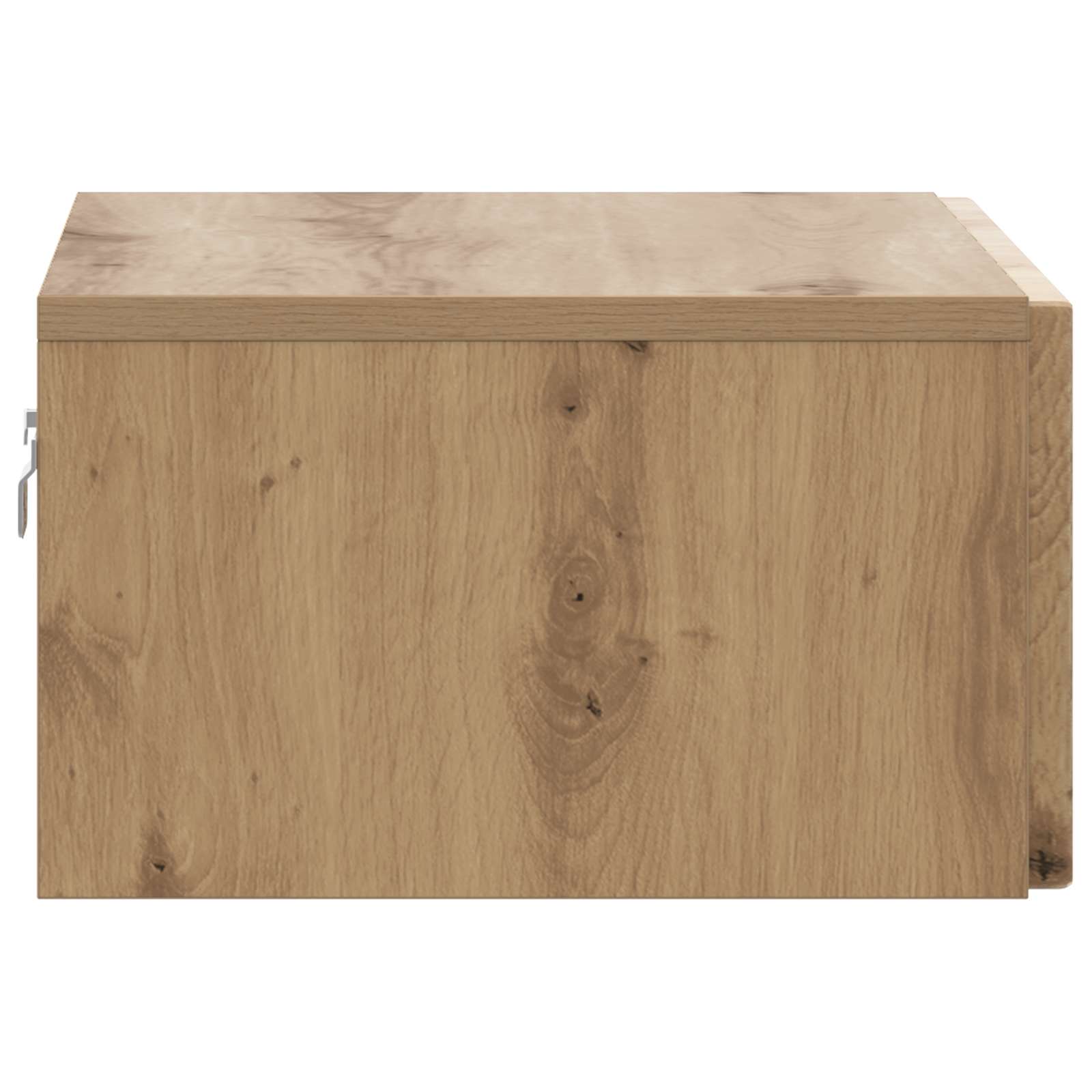 Wandbeugel Bedkast met lade Artisanaal eiken 49 x 34,5 x 20 cm