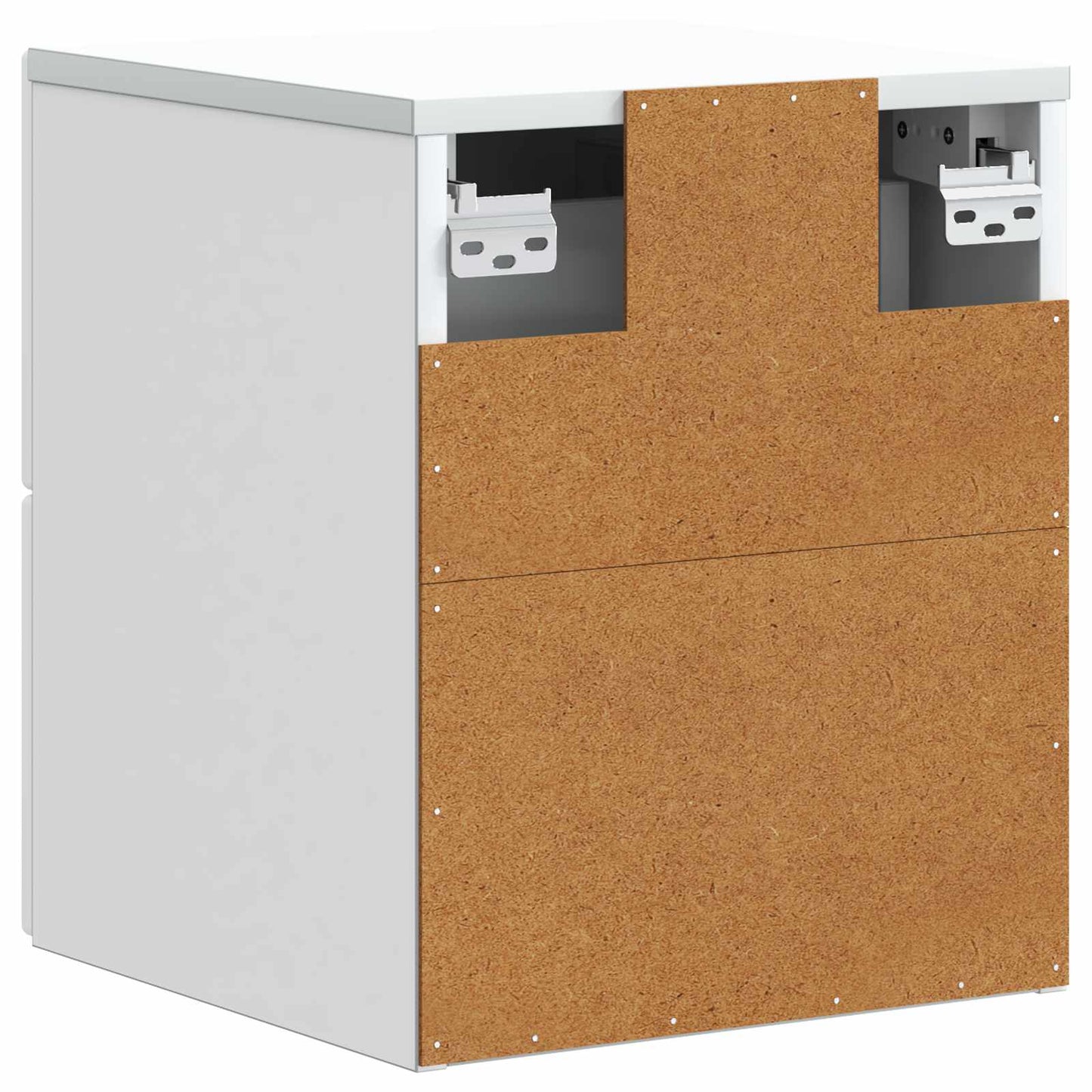 Wandbeugel Bedkast met lade Wit 33 x 34,5 x 40 cm Bewerkt hout