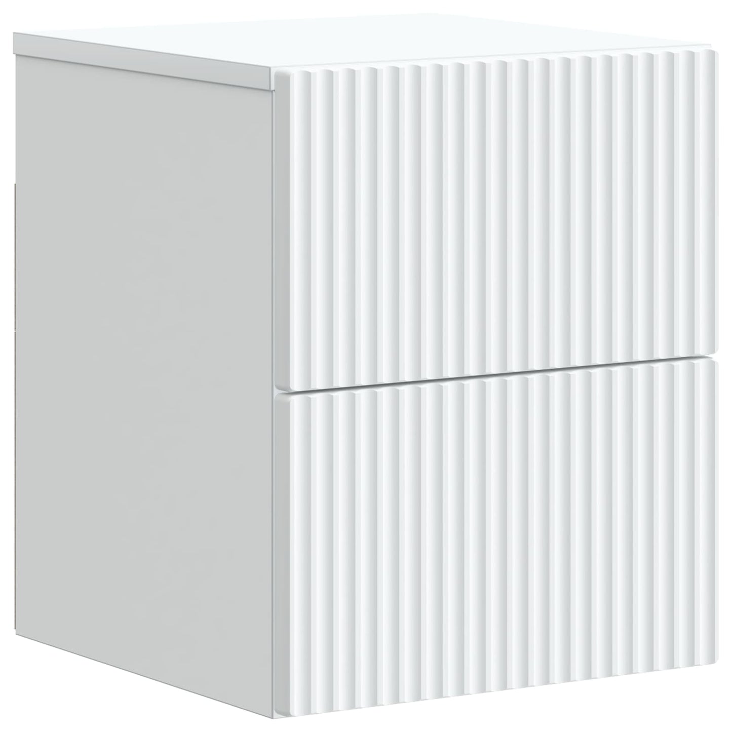 Wandbeugel Bedkast 2 pcs Wit 33 x 34,5 x 40 cm Bewerkt hout