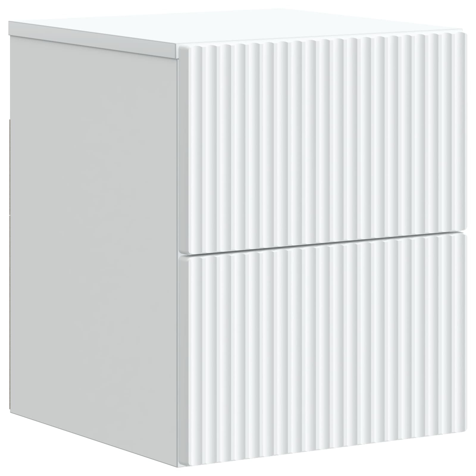 Wandbeugel Bedkast 2 pcs Wit 33 x 34,5 x 40 cm Bewerkt hout