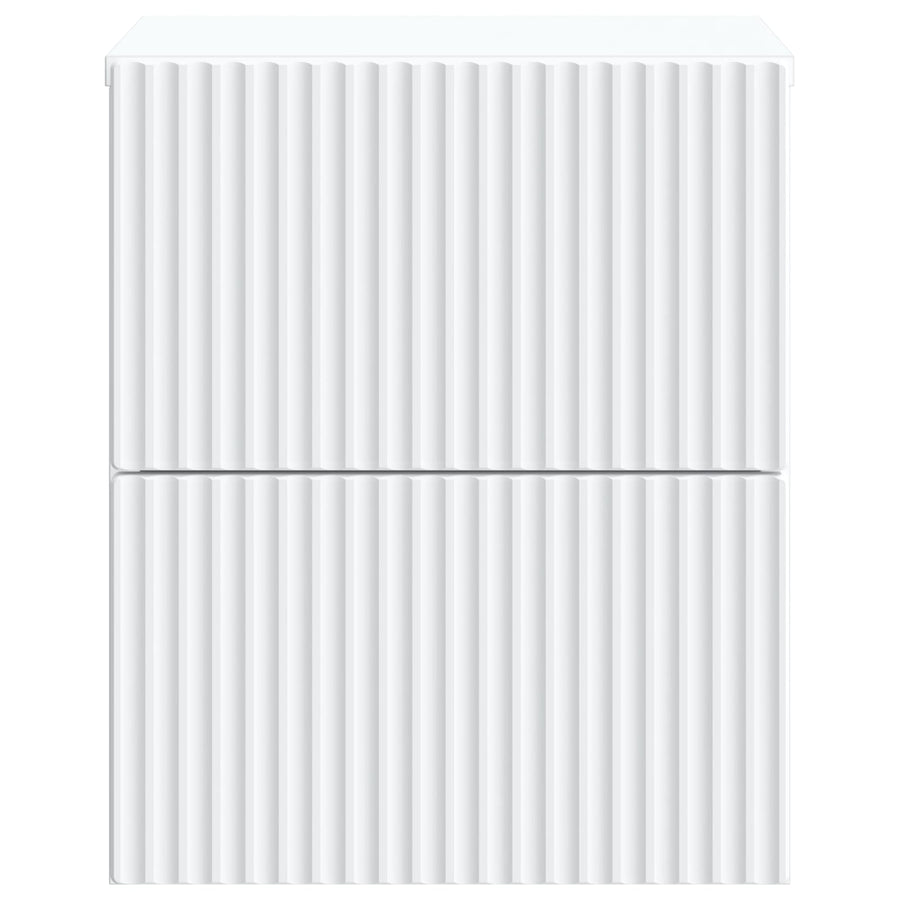 Wandbeugel Bedkast 2 pcs Wit 33 x 34,5 x 40 cm Bewerkt hout