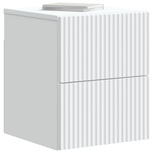 Wandbeugel Bedkast 2 pcs Wit 33 x 34,5 x 40 cm Bewerkt hout