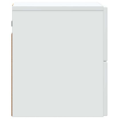 Wandbeugel Bedkast 2 pcs Wit 33 x 34,5 x 40 cm Bewerkt hout
