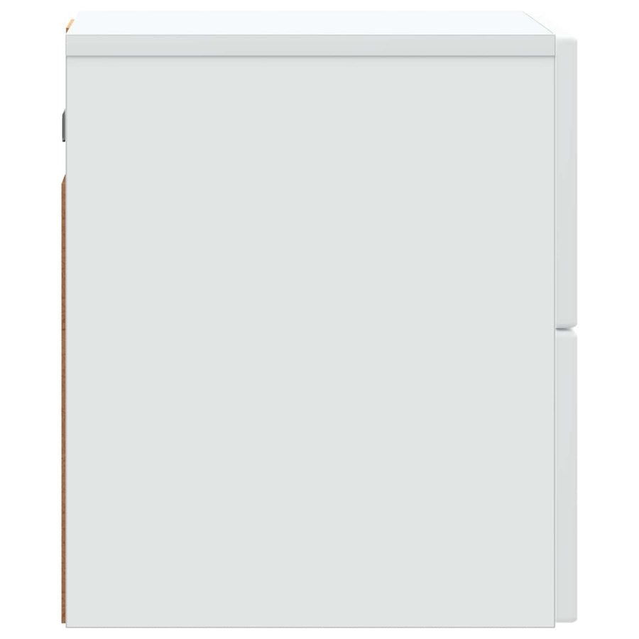 Wandbeugel Bedkast 2 pcs Wit 33 x 34,5 x 40 cm Bewerkt hout