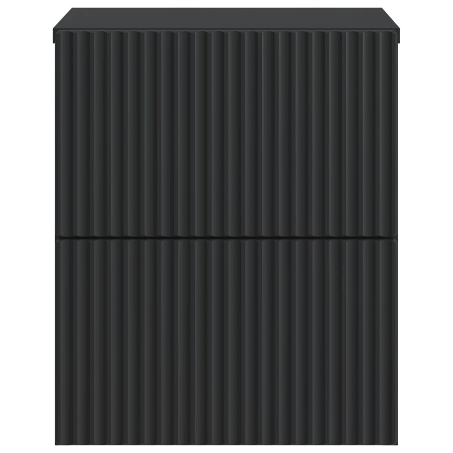 Wandbeugel Bedkast Zwart 33 x 34,5 x 40 cm Bewerkt hout