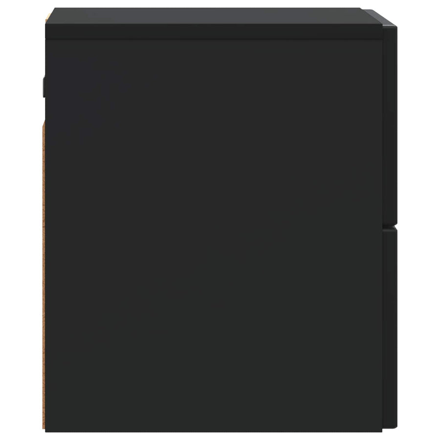 Wandbeugel Bedkast Zwart 33 x 34,5 x 40 cm Bewerkt hout