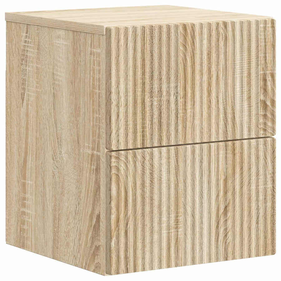Wandbeugel Bedkast Sonoma Eiken 33 x 34,5 x 40 cm Bewerkt hout