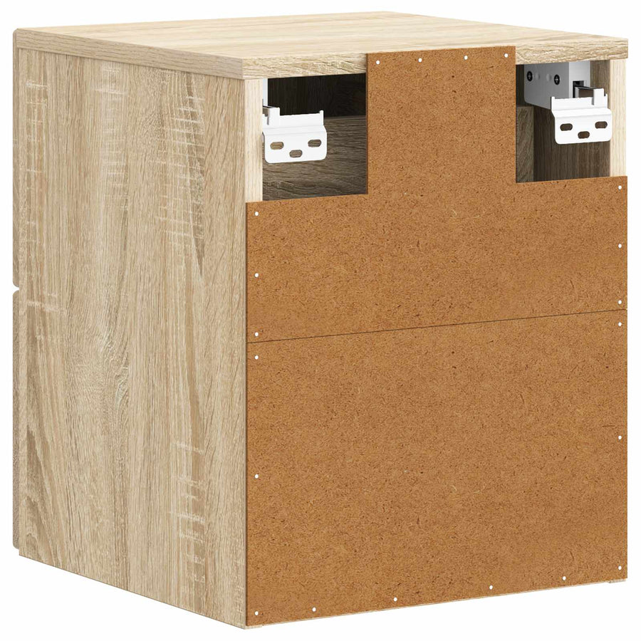 Wandbeugel Bedkast Sonoma Eiken 33 x 34,5 x 40 cm Bewerkt hout