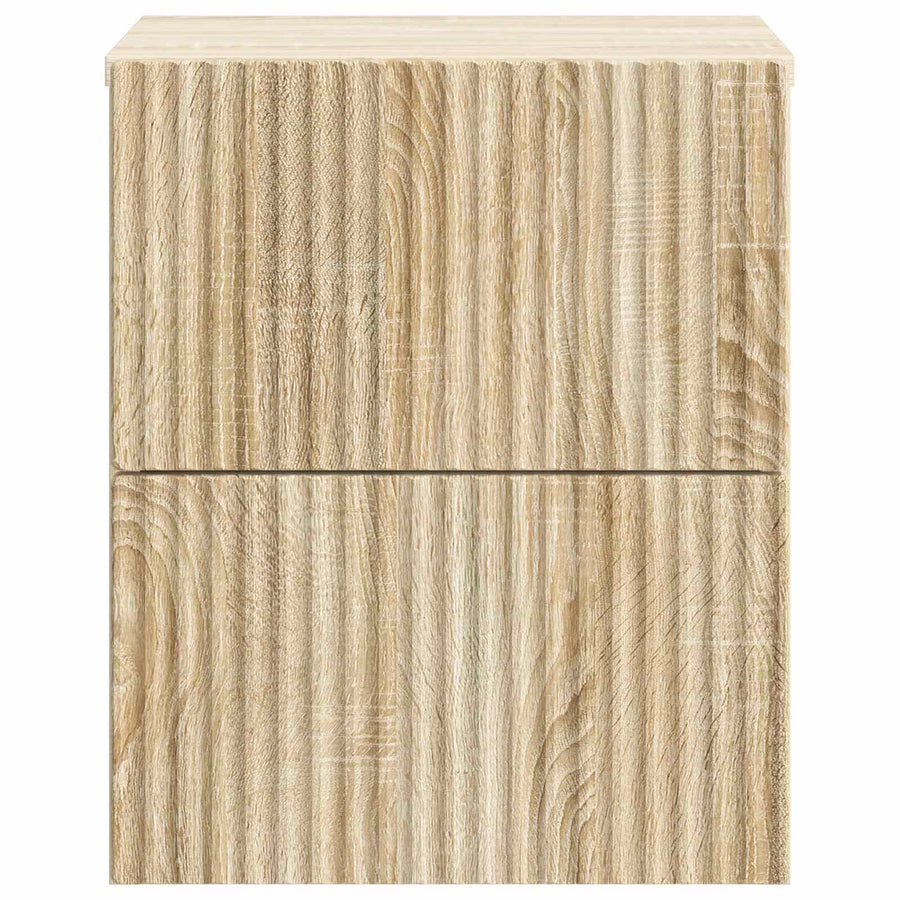 Wandbeugel Bedkast Sonoma Eiken 33 x 34,5 x 40 cm Bewerkt hout
