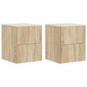 Nachtkastje 2 stuks Sonoma eiken 33x34,5x40 cm wandmontage