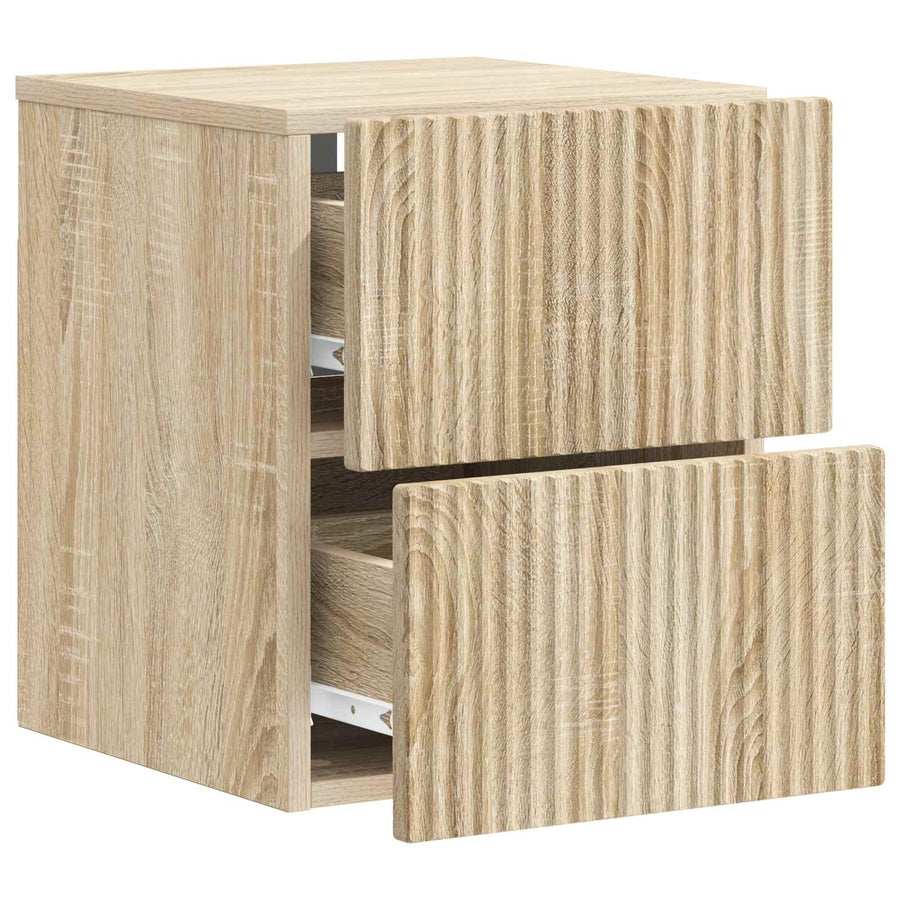 Wandbeugel Bedkast 2 pcs Sonoma Eiken 33 x 34,5 x 40 cm