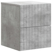 Nachtkastje wandmontage 33x34,5x40 cm betongrijs bewerkt hout