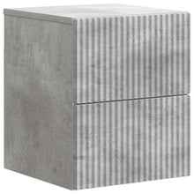 Wandbeugel Bedkast Betongrijs 33 x 34,5 x 40 cm Bewerkt hout