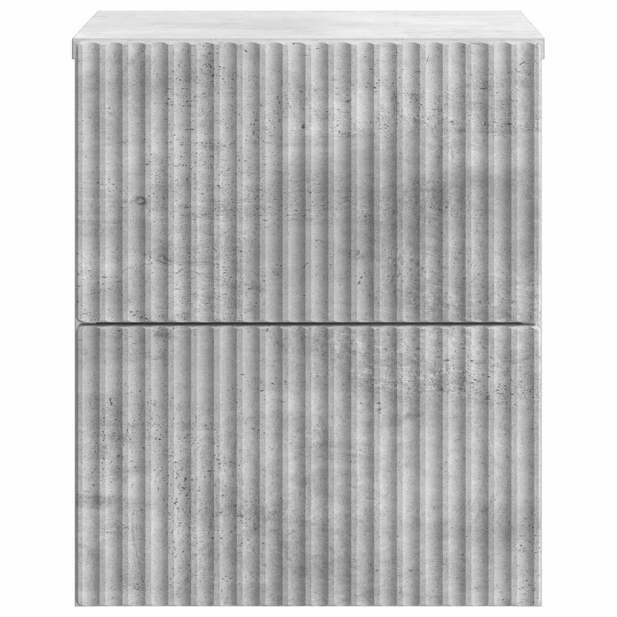 Wandbeugel Bedkast Betongrijs 33 x 34,5 x 40 cm Bewerkt hout