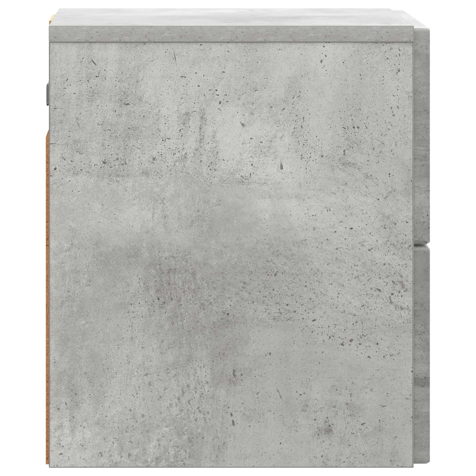 Wandbeugel Bedkast Betongrijs 33 x 34,5 x 40 cm Bewerkt hout