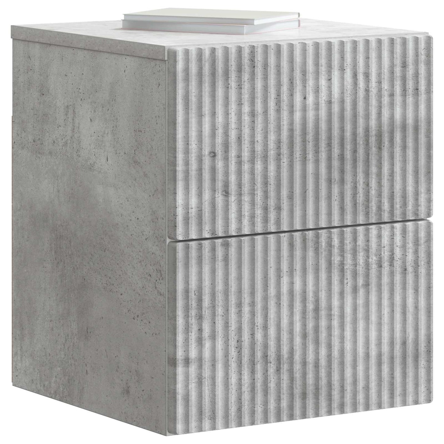 Wandbeugel Bedkast met lade 2 pcs Betongrijs 33 x 34,5 x 40 cm