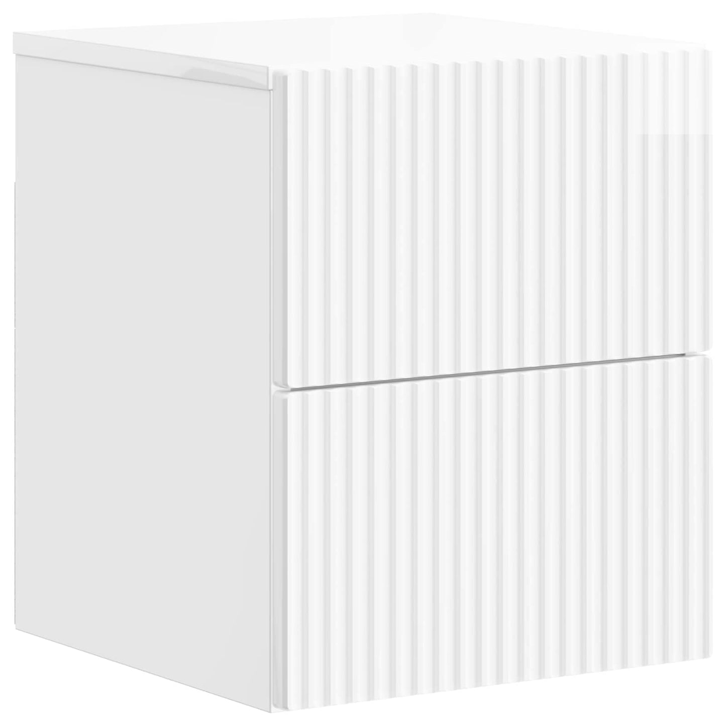 Wandbeugel Bedkast Hoogglans Wit 33 x 34,5 x 40 cm Bewerkt hout