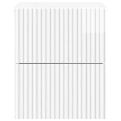 Wandbeugel Bedkast Hoogglans Wit 33 x 34,5 x 40 cm Bewerkt hout