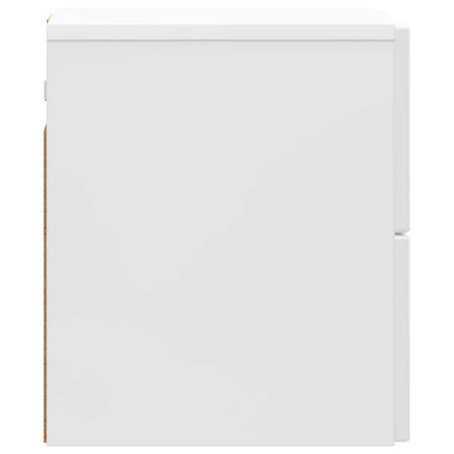 Wandbeugel Bedkast Hoogglans Wit 33 x 34,5 x 40 cm Bewerkt hout