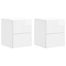 Wandbeugel Bedkast 2 pcs Hoogglans Wit 33 x 34,5 x 40 cm