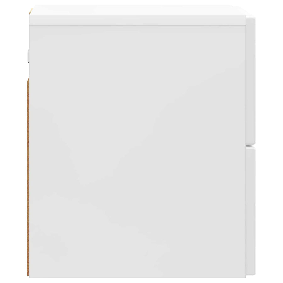 Wandbeugel Bedkast 2 pcs Hoogglans Wit 33 x 34,5 x 40 cm