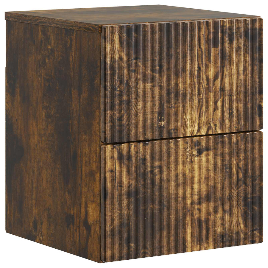 Wandbeugel Bedkast 2 pcs Gerookt eiken 33 x 34,5 x 40 cm