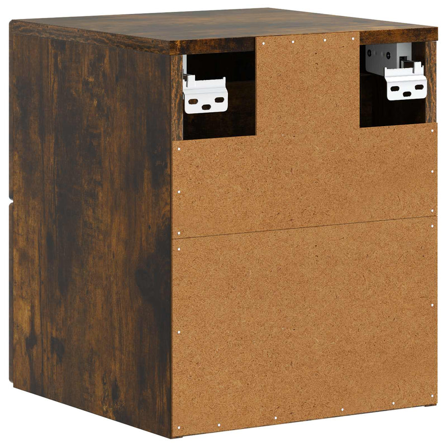 Wandbeugel Bedkast 2 pcs Gerookt eiken 33 x 34,5 x 40 cm