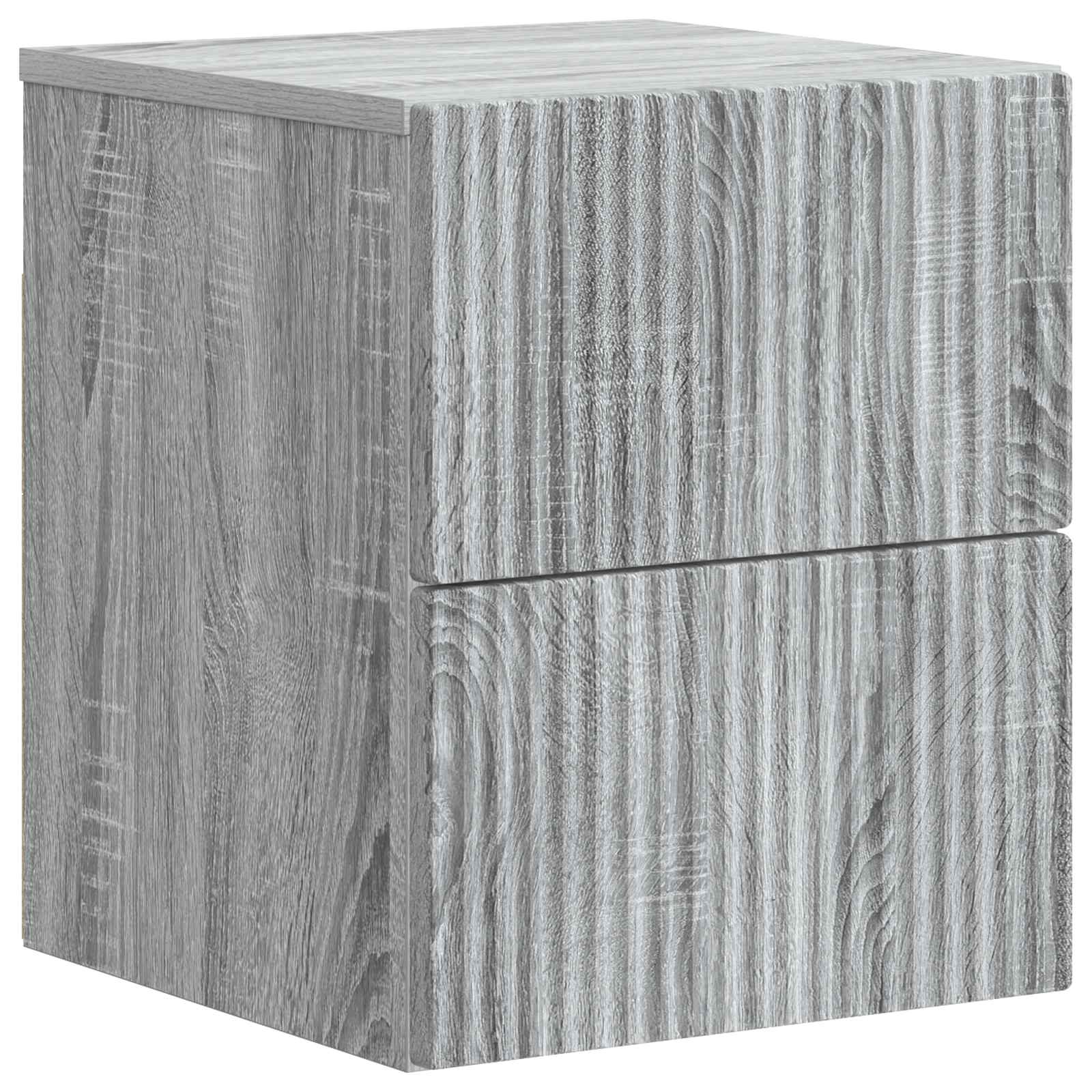 Wandbeugel Bedkast Grijs sonoma 33 x 34,5 x 40 cm Bewerkt hout