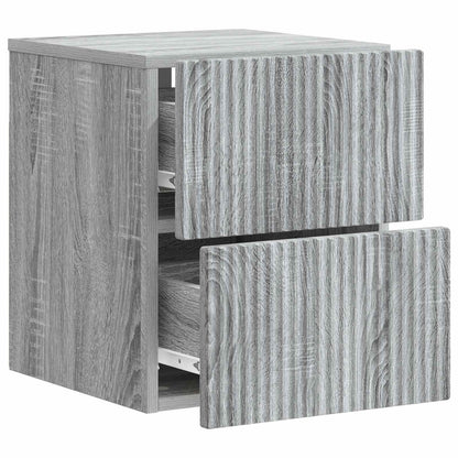 Wandbeugel Bedkast Grijs sonoma 33 x 34,5 x 40 cm Bewerkt hout