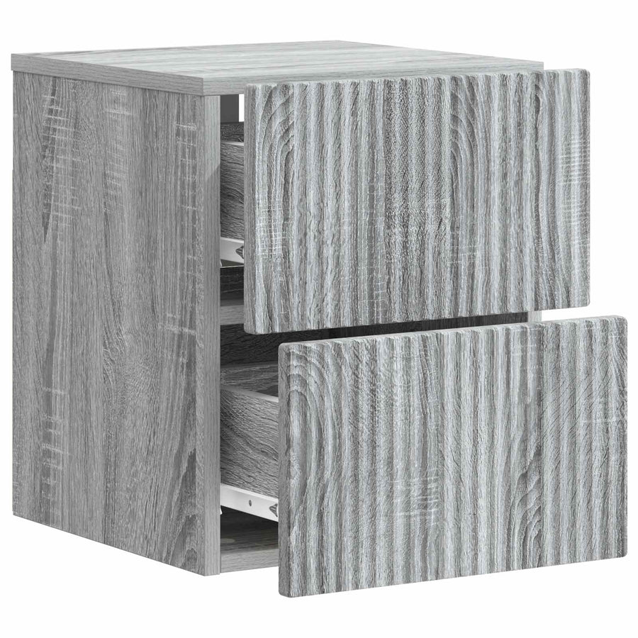 Wandbeugel Bedkast Grijs sonoma 33 x 34,5 x 40 cm Bewerkt hout