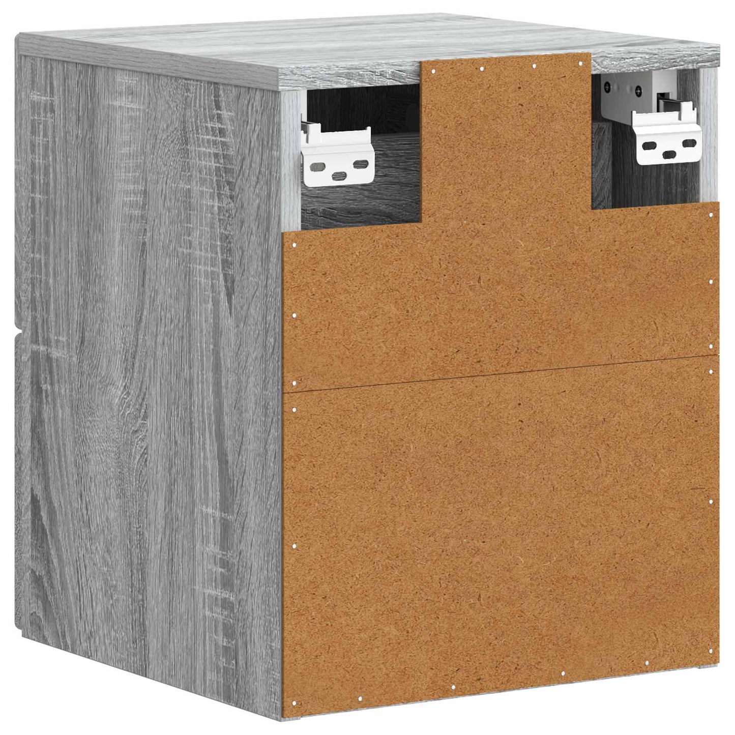 Wandbeugel Bedkast Grijs sonoma 33 x 34,5 x 40 cm Bewerkt hout