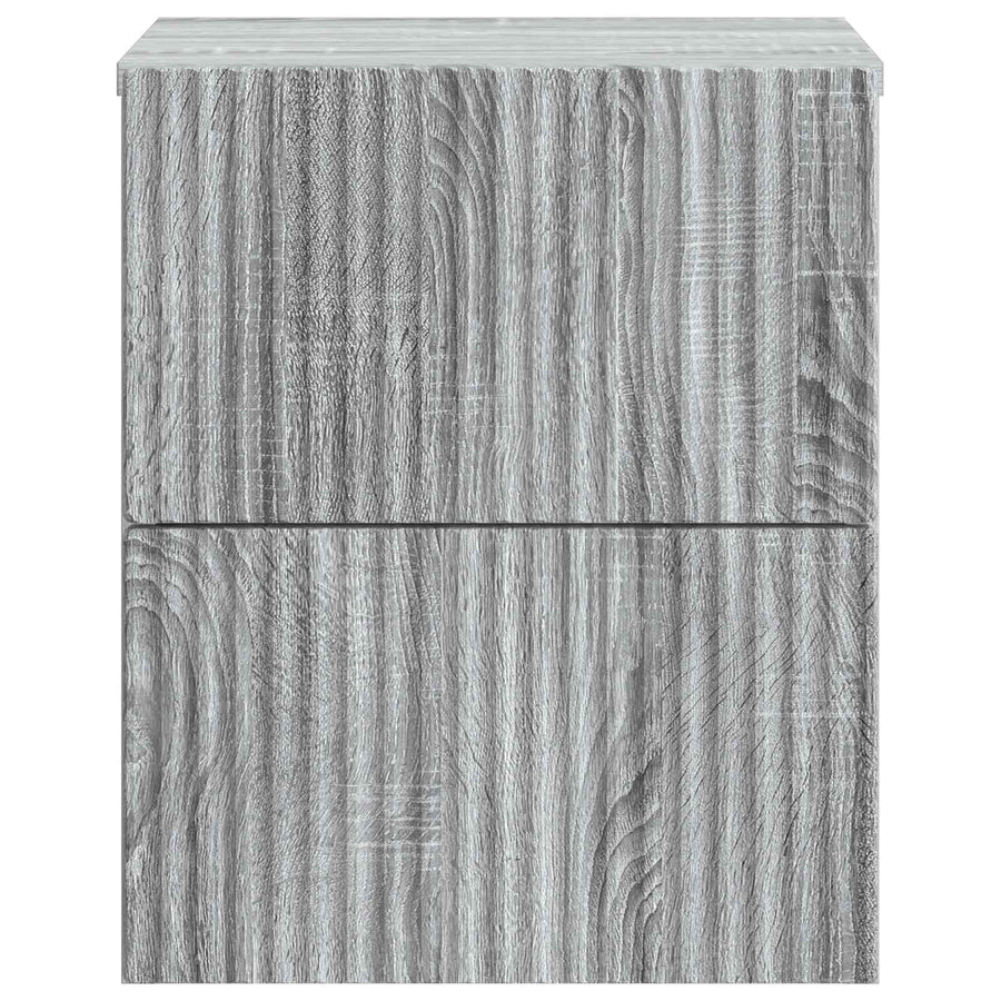Wandbeugel Bedkast Grijs sonoma 33 x 34,5 x 40 cm Bewerkt hout